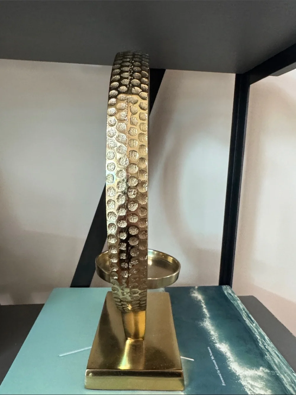 Gold Metal Circular Candle Holder - Home Accents